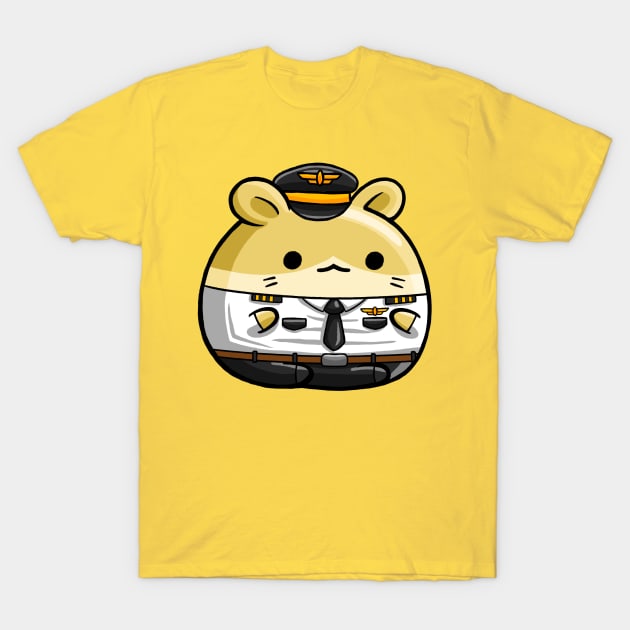 Cute Hamster Pilot T-Shirt by MEDZ